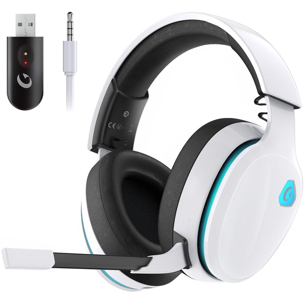 2.4GHz Wireless Gaming Headset for PS5, PS4 Fortnite & Call of Duty, 40+ Hr